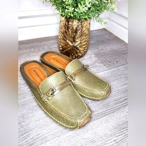 Leather Slip on loafers